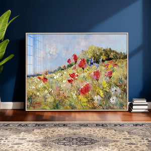 Abstract Mountain Landscape Wall Art Canvas Print – Textured