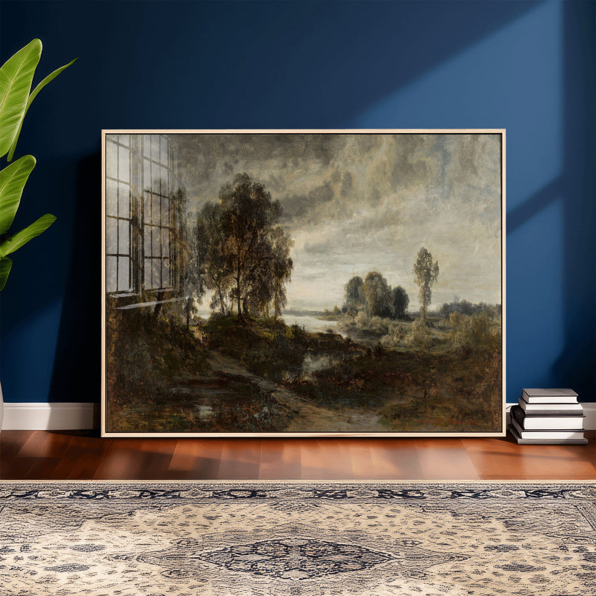 Adolf Dressler Landscape of the Oder River Wall Art Canvas