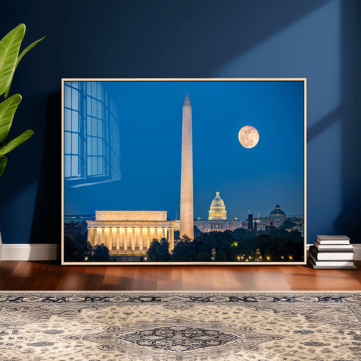 Washington DC Skyline Wall Art Canvas Print – Lincoln