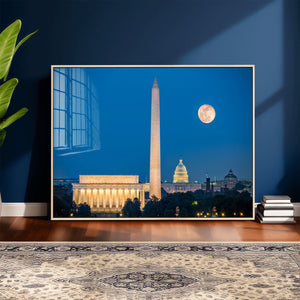 Washington DC Skyline Wall Art Canvas Print – Lincoln