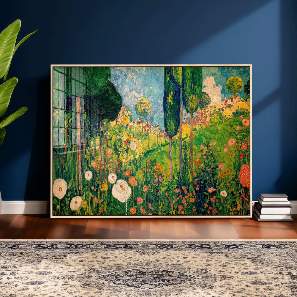 Gustav Klimt Boho Mountain Landscape Large Wall Art,