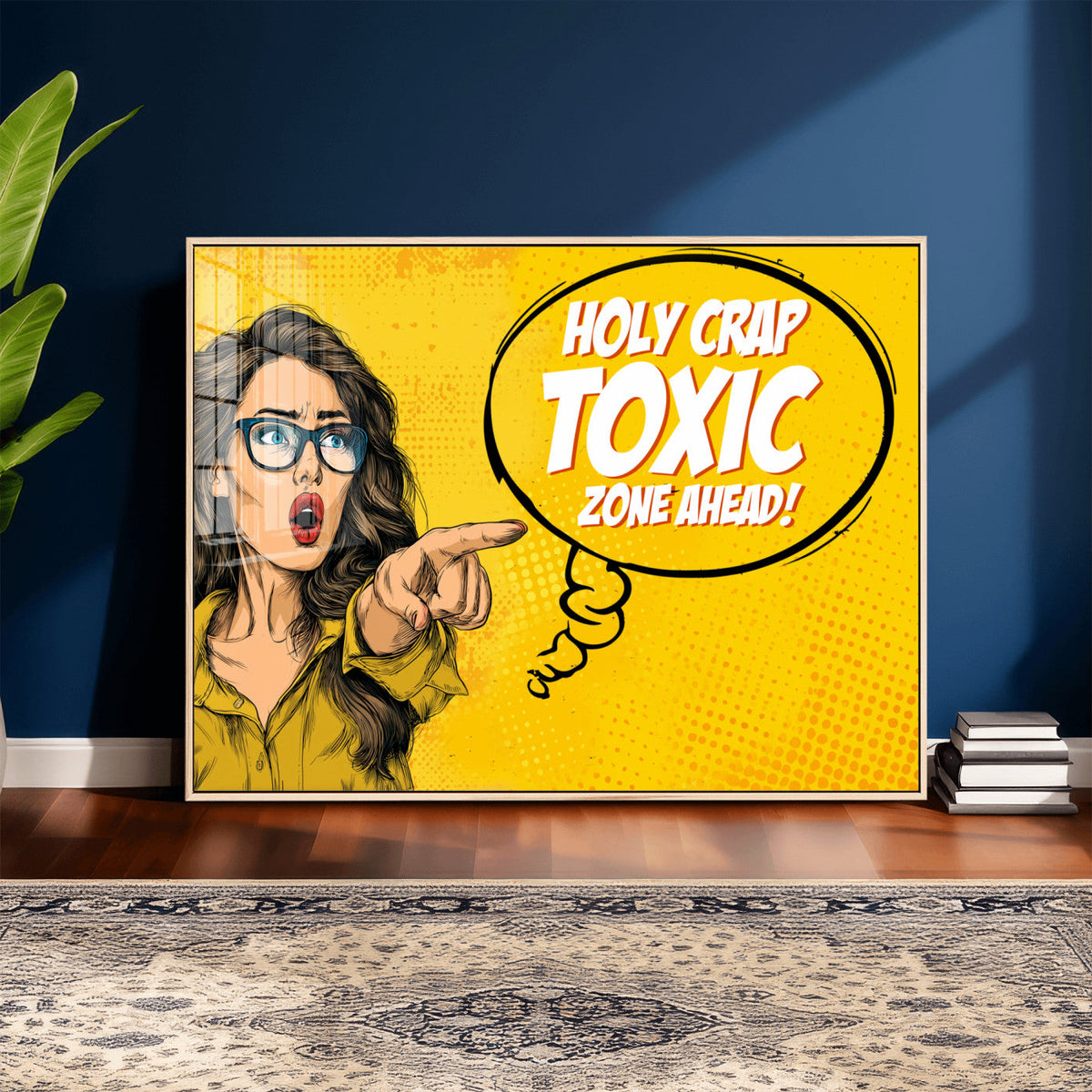 Pop Art Print Bathroom Sign Wall Art Canvas Print — Funny