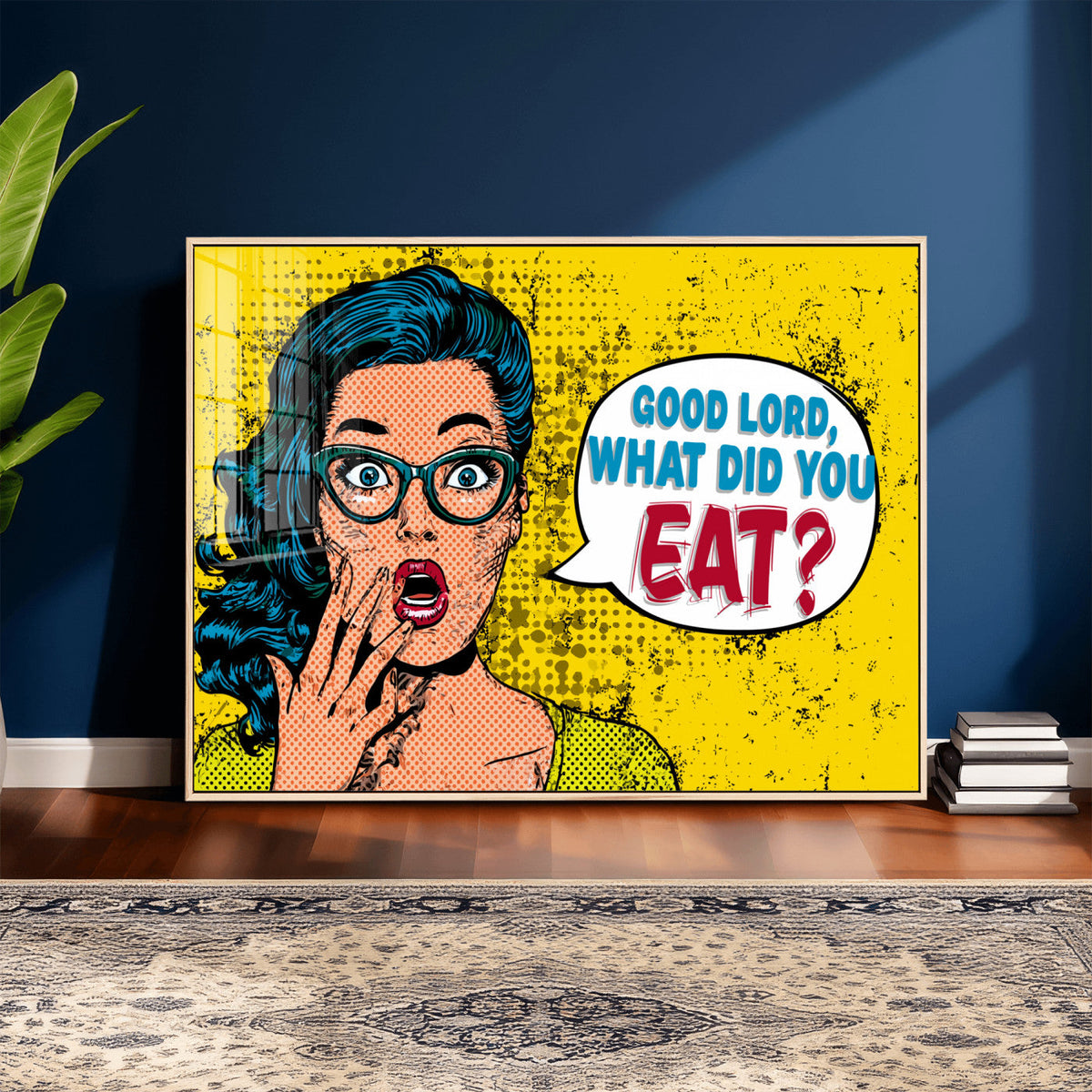 Pop Art Print Bathroom Sign Wall Art Canvas Print — Funny