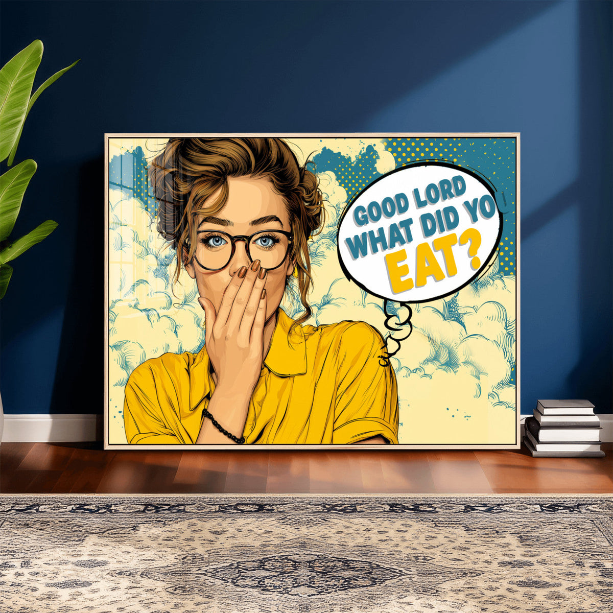 Pop Art Print Bathroom Sign Wall Art Canvas Print — Funny