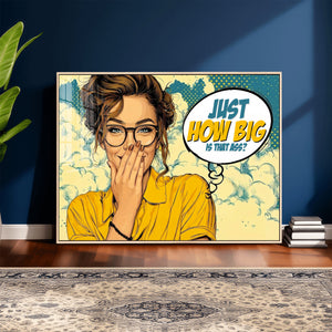 Pop Art Print Bathroom Sign Wall Art Canvas Print — Funny