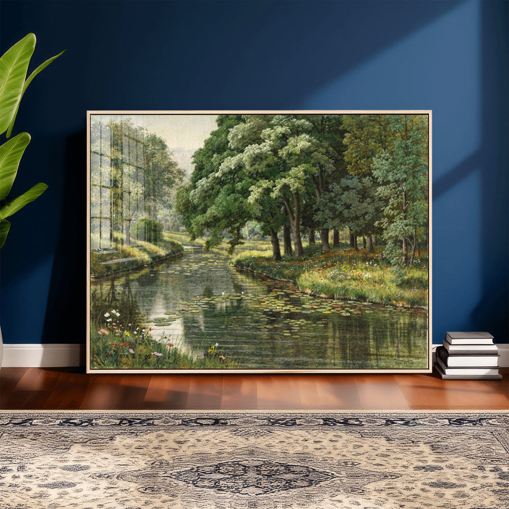 Forest Stream Canvas Wall Art, Peder Monsted A Forest Stream