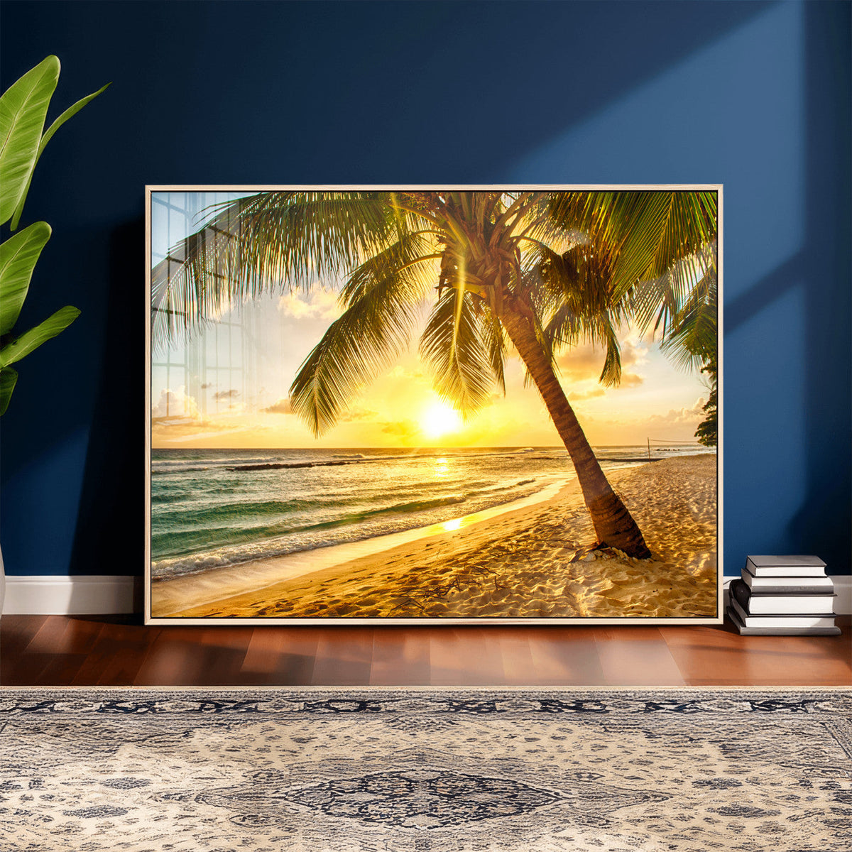 Beach Sunset Canvas Wall Art Print - Tropical Beach Canvas
