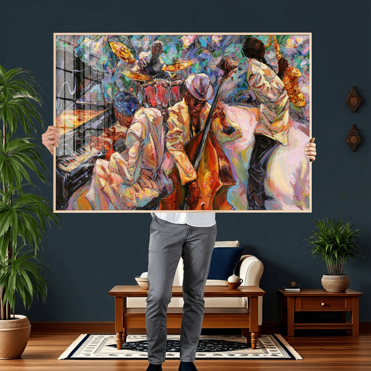 African American Jazz Art Music Abstract Wall Art Painting