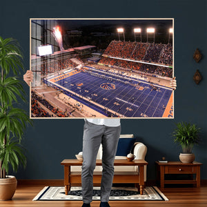 Boise State Stadium Large Wall Art Canvas Print for Living