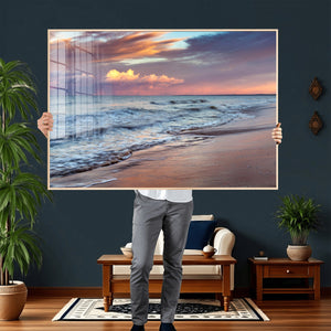 Ocean Sunset Wall Art Canvas Print – Coastal Beach