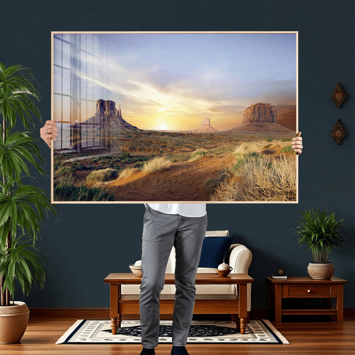 Monument Valley Desert Wall Art Canvas Print, Southwest
