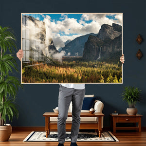Yosemite Valley River Wall Art Canvas Print