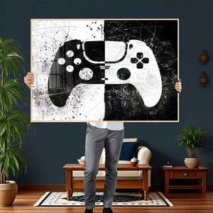 Abstract Gaming Controller Wall Art Canvas Print