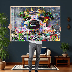Graffiti Dog Wall Art Decor for Teen Bedroom - Abstract