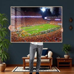 Clemson Football Stadium Wall Art Canvas Print, College