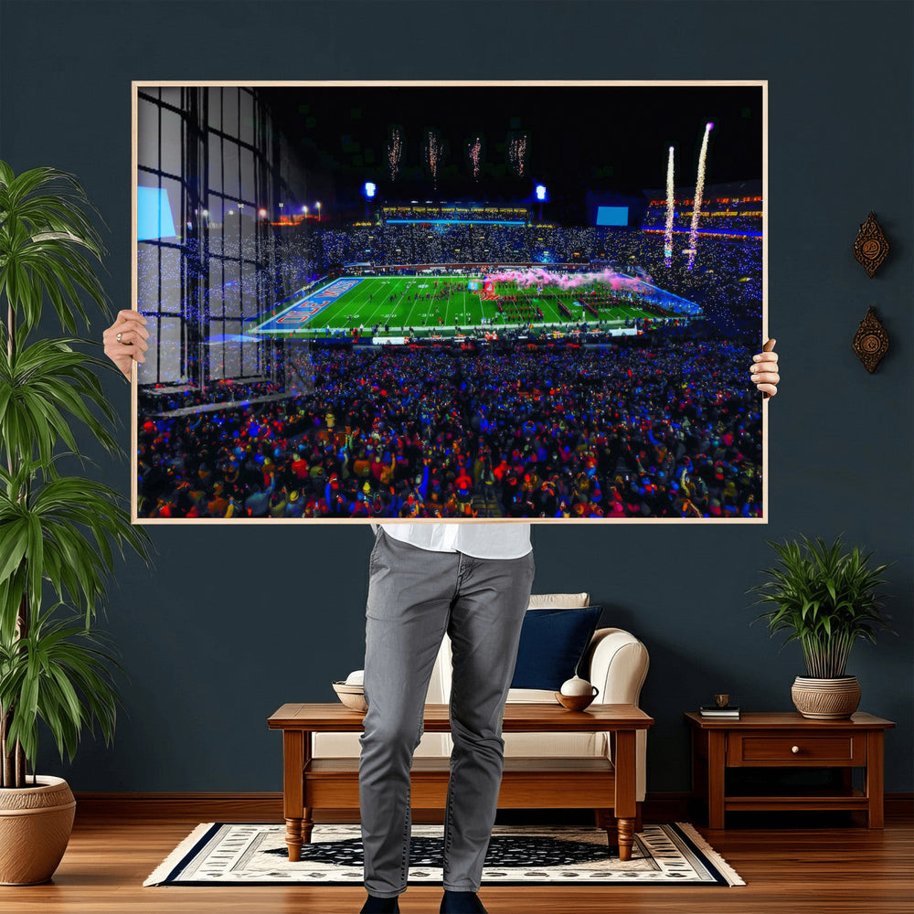 Ole Miss Rebels Vaught Hemingway Stadium Wall Art Canvas