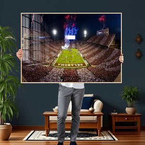 Oklahoma Memorial Stadium Wall Art Canvas Print – Oklahoma