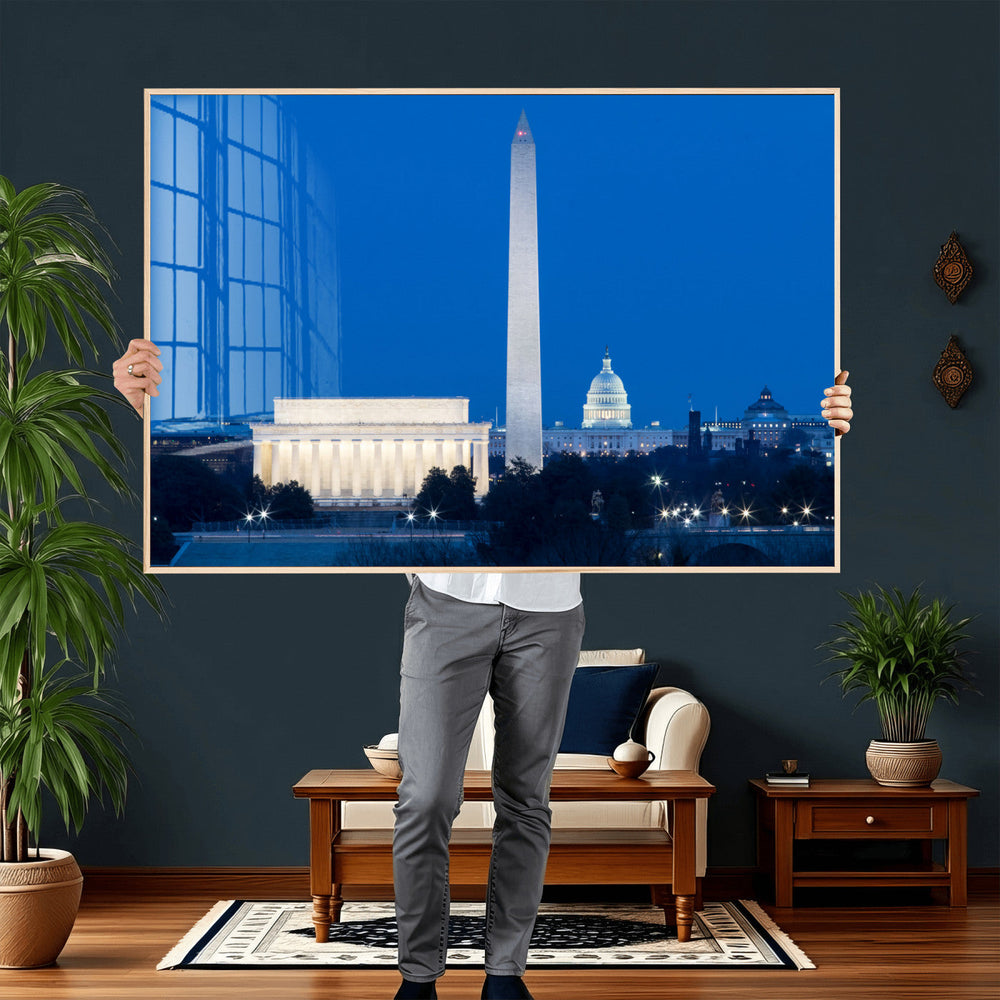 Washington DC Skyline Wall Art Canvas Print – Lincoln