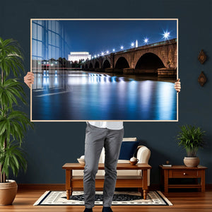 Washington DC Wall Art Canvas Print – Lincoln Memorial Night