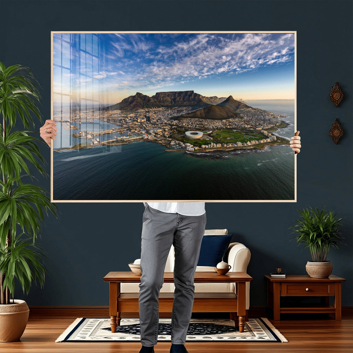 Cape Town Wall Art Canvas Print – Table Mountain Coastal