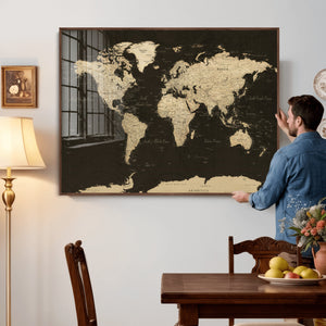 World Map Canvas Print – Framed World Map Wall Art for