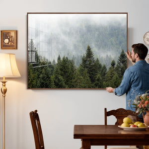 Misty Mountain Forest Wall Art Canvas Print