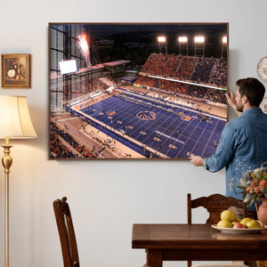 Boise State Stadium Large Wall Art Canvas Print for Living