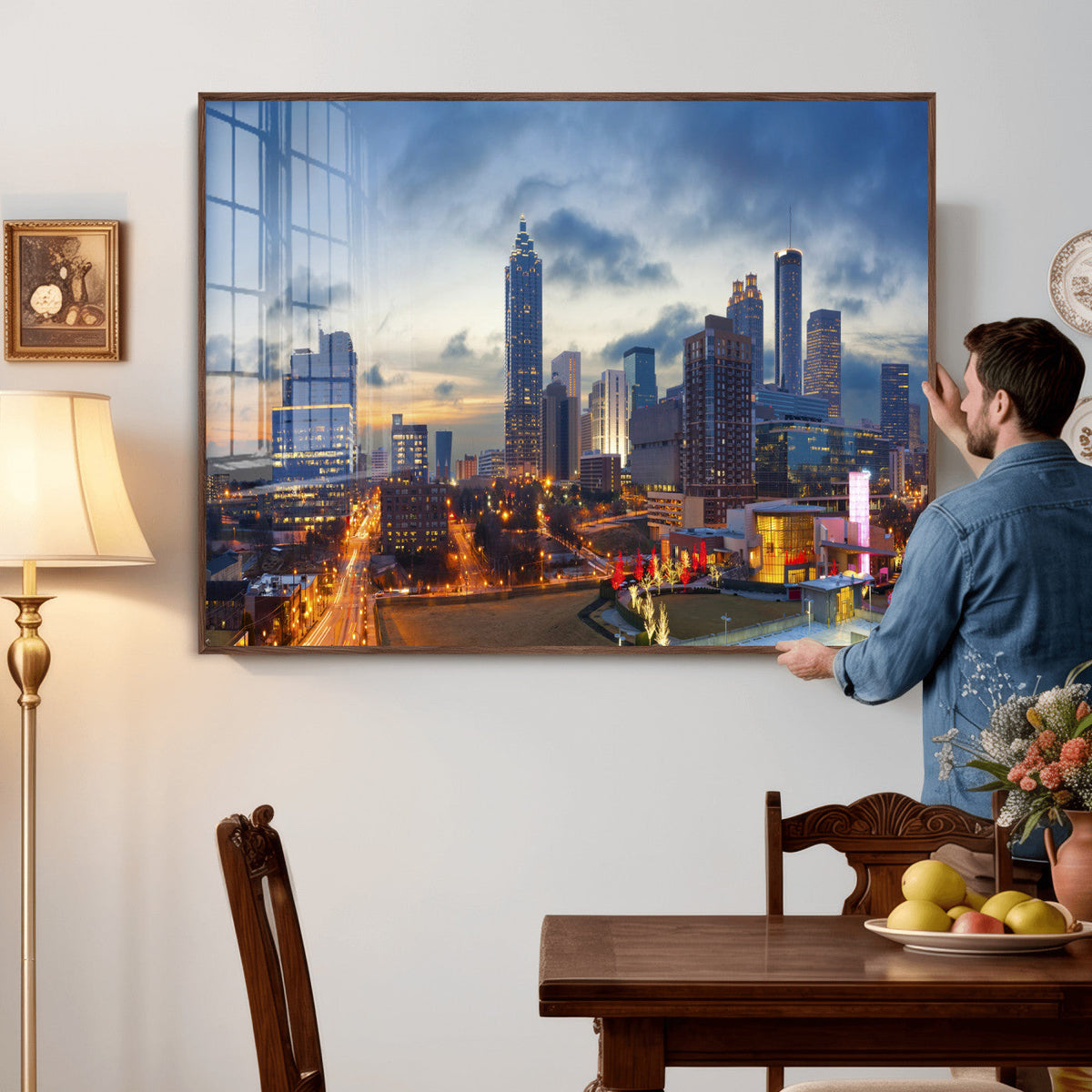 Atlanta Skyline Wall Art Canvas Print, Atlanta Downtown