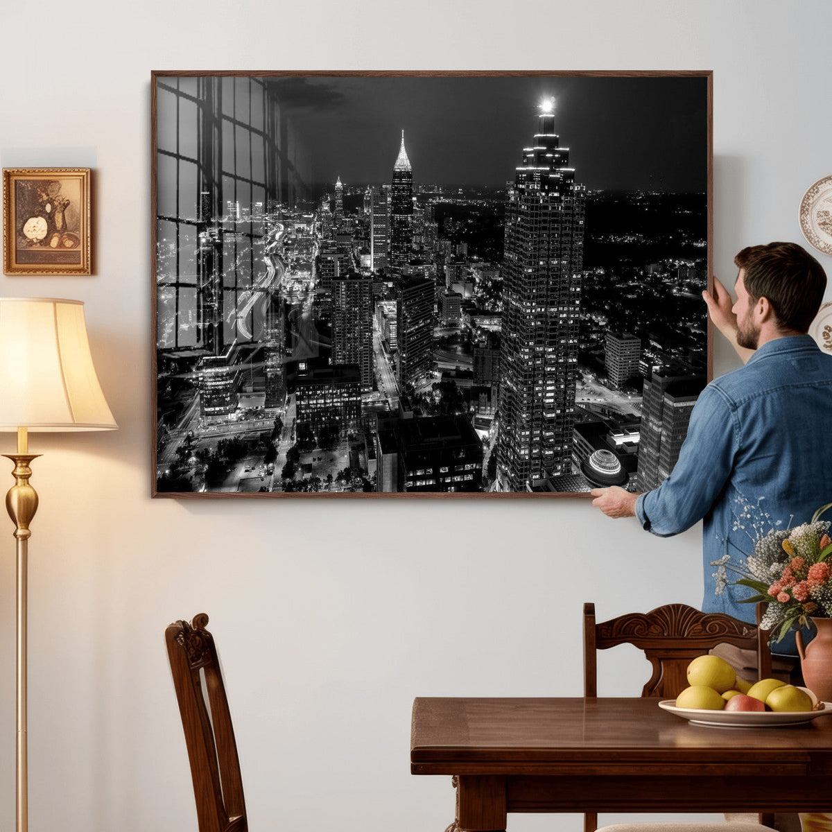 Atlanta Skyline Wall Art Canvas Print, Atlanta Downtown