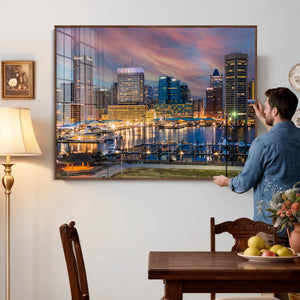 Baltimore Skyline Wall Art Canvas Print, Baltimore Downtown