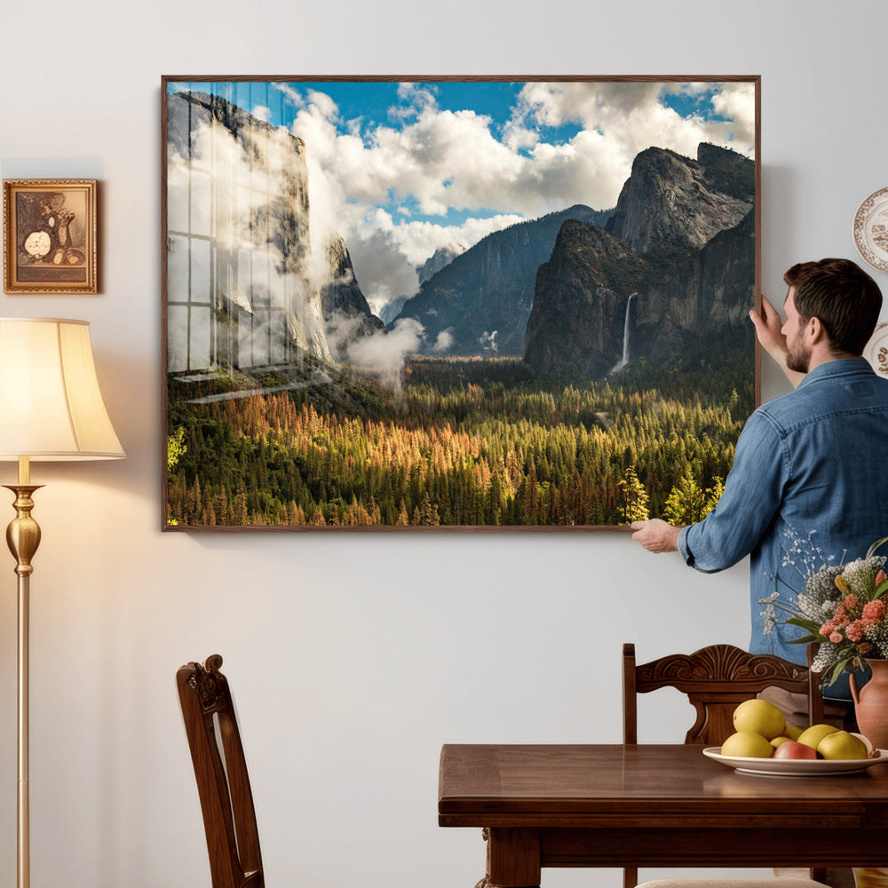 Yosemite Valley River Wall Art Canvas Print