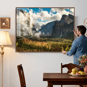 Yosemite Valley River Wall Art Canvas Print