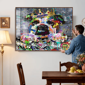 Graffiti Dog Wall Art Decor for Teen Bedroom - Abstract