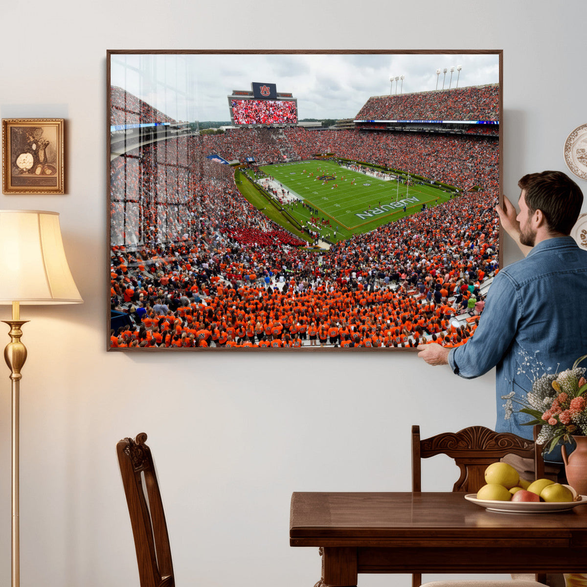 Auburn Stadium Wall Art Canvas Print, Jordan Hare Stadium