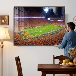 Clemson Football Stadium Wall Art Canvas Print, College
