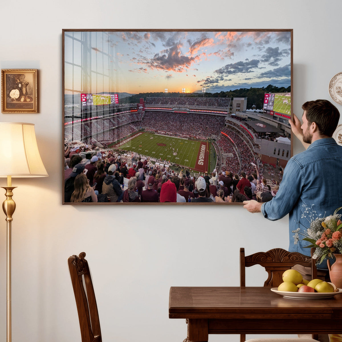 Donald W. Reynolds Razorback Stadium Wall Art Canvas Print –