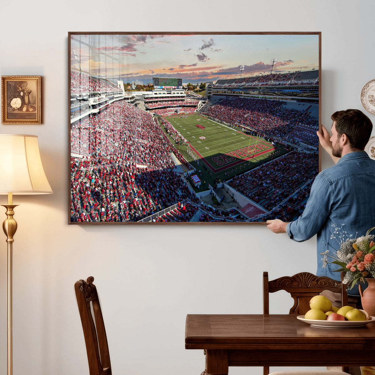 Donald W. Reynolds Razorback Stadium Wall Art Canvas Print –