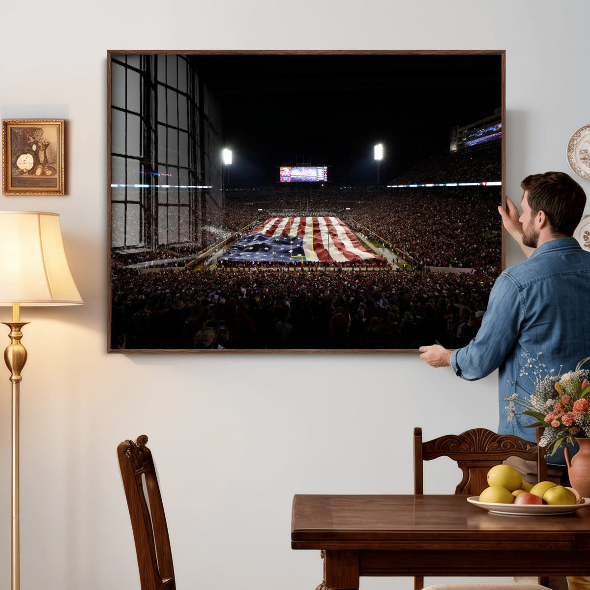 Oklahoma Memorial Stadium Wall Art Canvas Print – Oklahoma