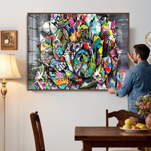 Abstract Graffiti Collage Street Art Wall Art Canvas Print
