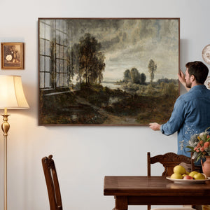 Adolf Dressler Landscape of the Oder River Wall Art Canvas