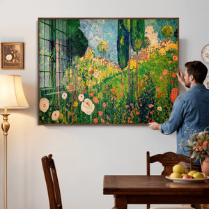 Gustav Klimt Boho Mountain Landscape Large Wall Art,