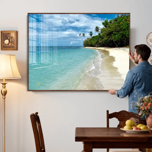 Puerto Rico Beach Paradise Wall Art – Tropical Coastal Print