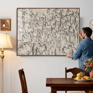 Abstract Horse Sketch Wall Art | Ready to Hang and Framed |