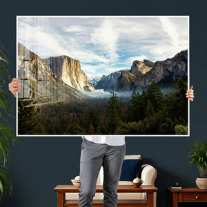 Yosemite Valley Mountain Wall Art Canvas Print, Granite