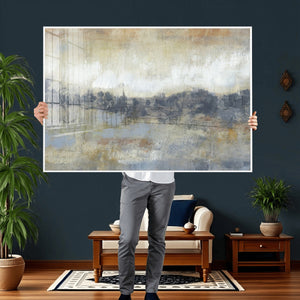 Abstract Neutral Landscape Painting Wall Art