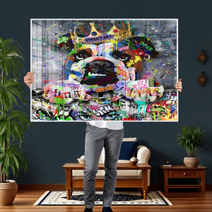 Graffiti Dog Wall Art Decor for Teen Bedroom - Abstract