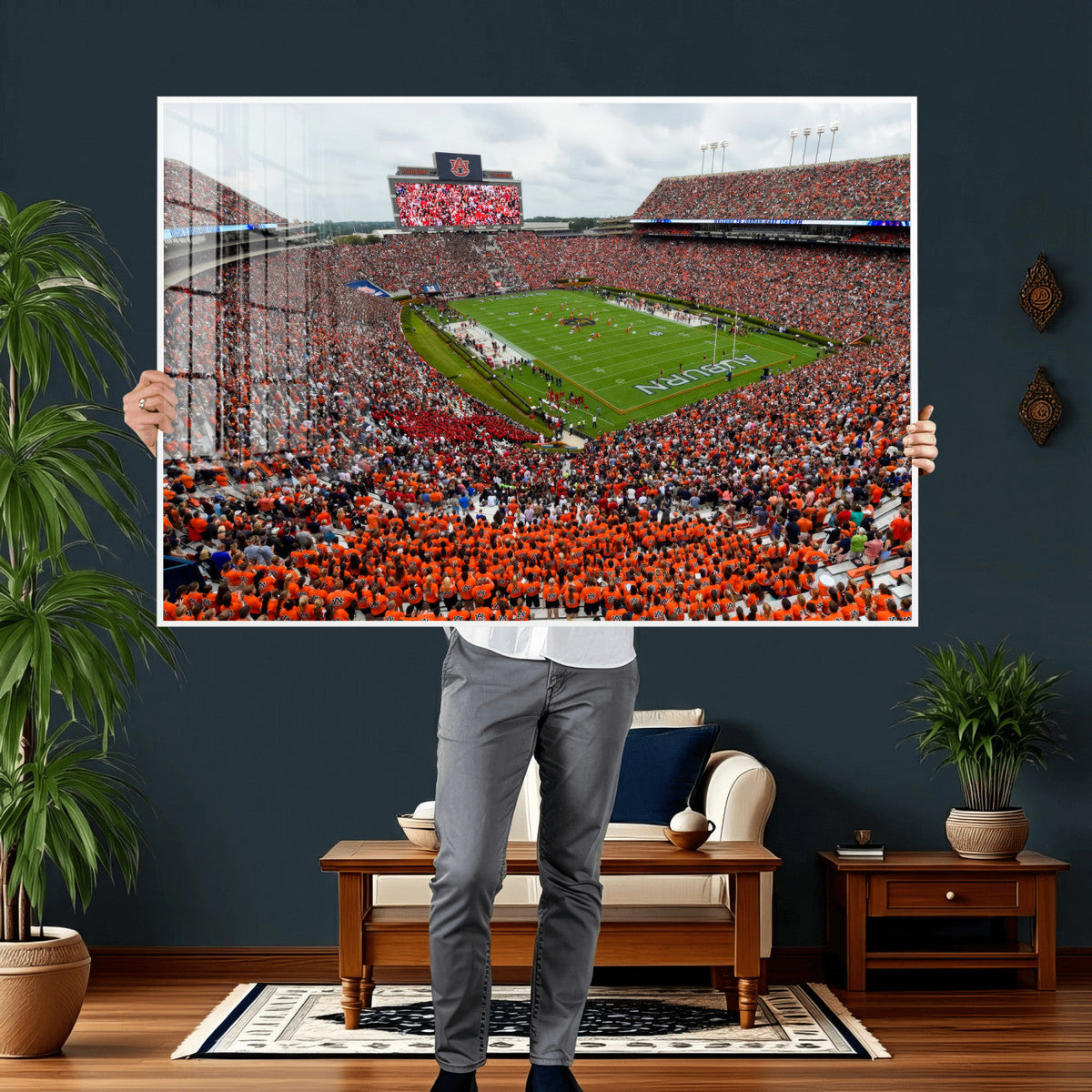 Auburn Stadium Wall Art Canvas Print, Jordan Hare Stadium