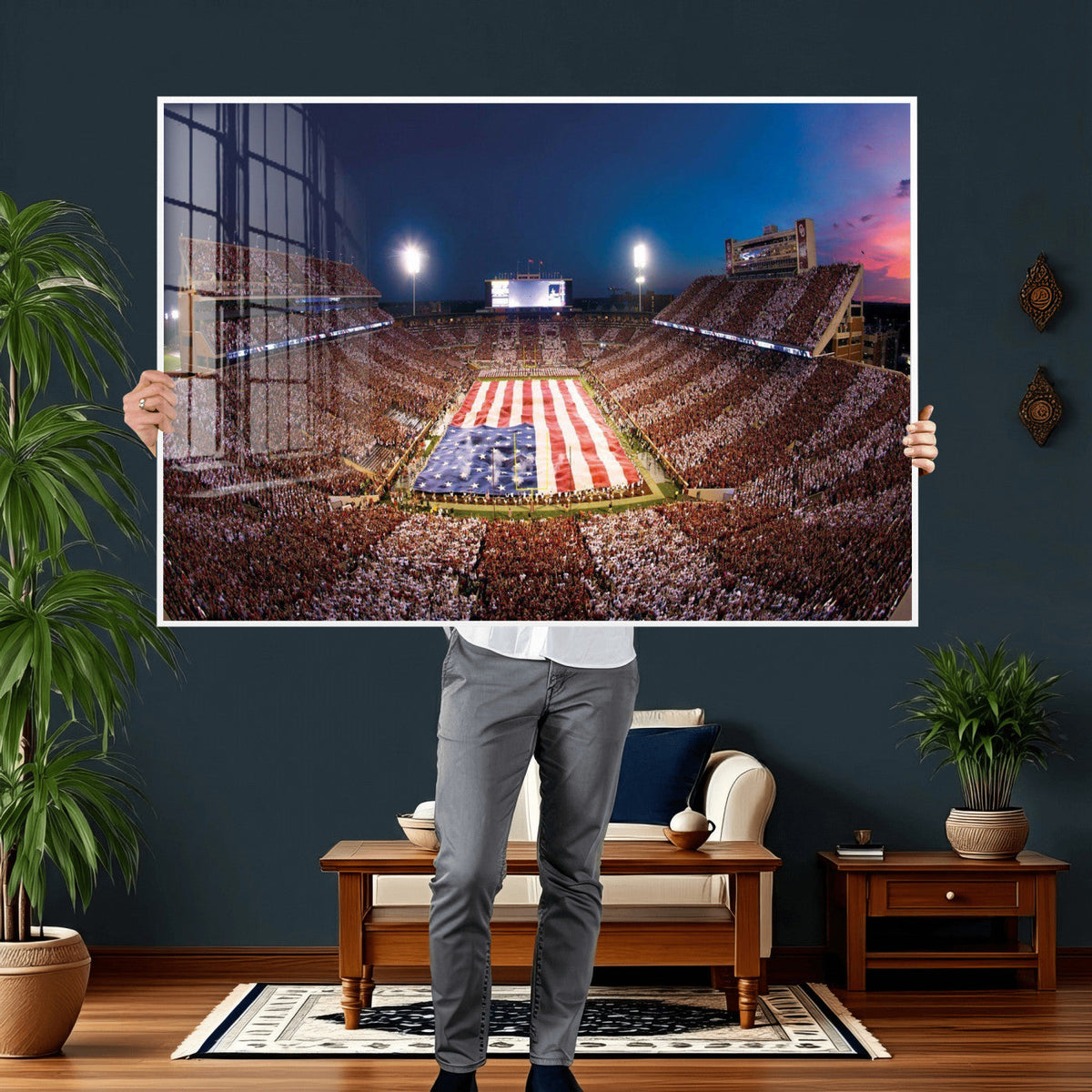 Oklahoma Memorial Stadium Wall Art Canvas Print – Oklahoma