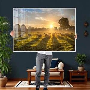 Sheep Wall Art Canvas Print – Rural Farm Animal Artwork