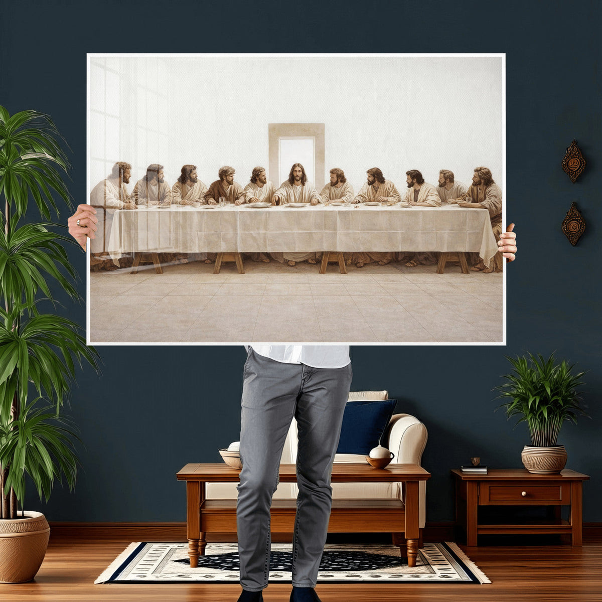 The Last Supper Wall Art Canvas Print, Jesus Christ Biblical